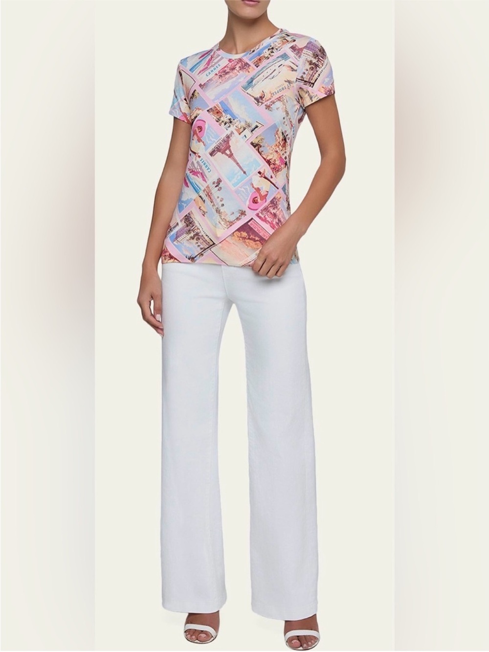 NWT, L'AGENCE Ressi Tee, size S, Multi-Print  Tee, current season, MSRP $115.00 - Picture 6 of 13